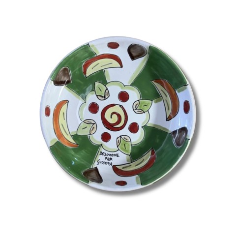Sicilian handmade bottom plate Plate De Simone per Giusina Cassata to Love