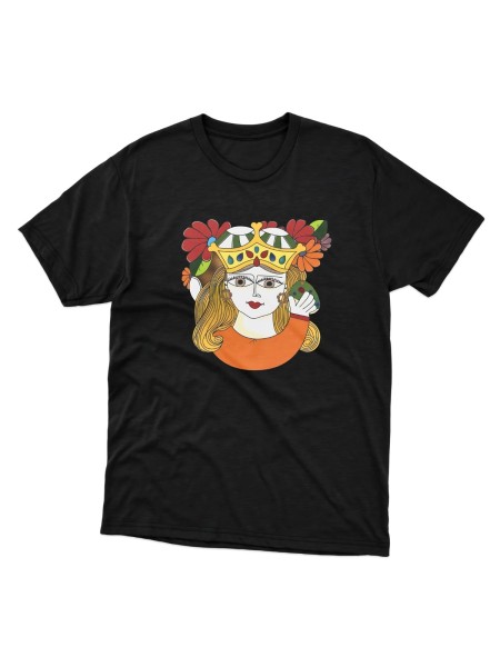 Unisex T-shirt De Simone Pottery per Giusina Yellow Queen