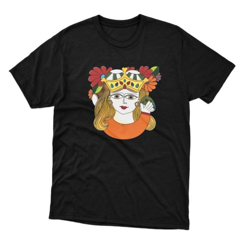 Unisex T-shirt De Simone Pottery per Giusina Yellow Queen