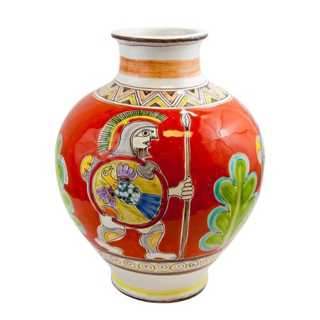 Vaso artigianale ceramiche de simone DS Biansato Arcaico VS668GR