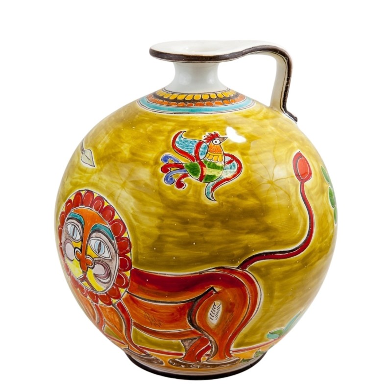 Vaso artigianale ceramica siciliana DS Ariballos Grecia VS674GR
