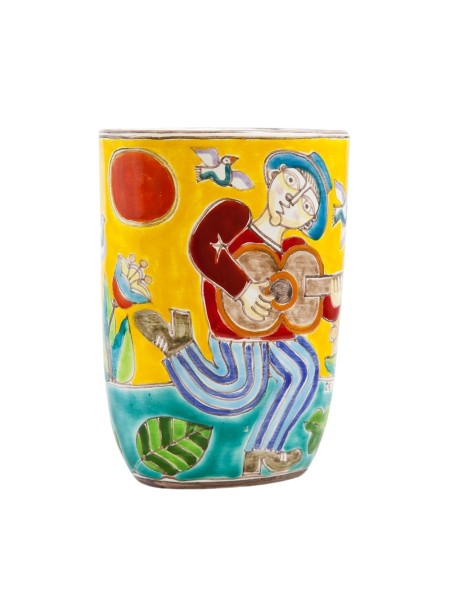 Vaso ceramica siciliana artigianale DS VS729BDS