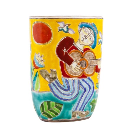 Vaso ceramica siciliana artigianale DS VS729BDS