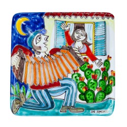 Squared plate 24x24 DS Serenade de simone pottery
