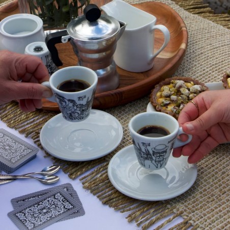Tazzina caffè piattino Milano TZZ40MI ceramiche de simone