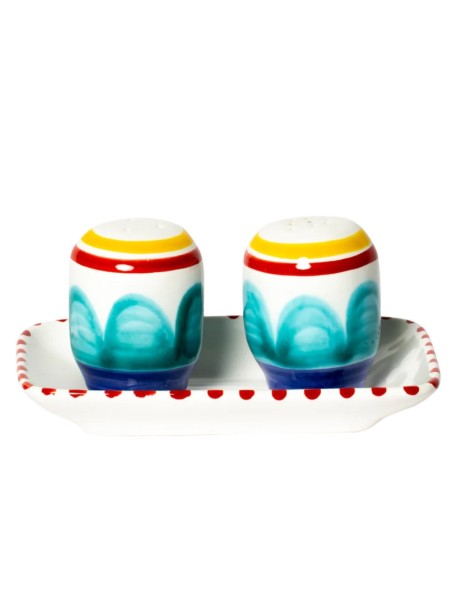Handmade ceramic Salt Pepper Shakers Alicudi De Simone Pottery