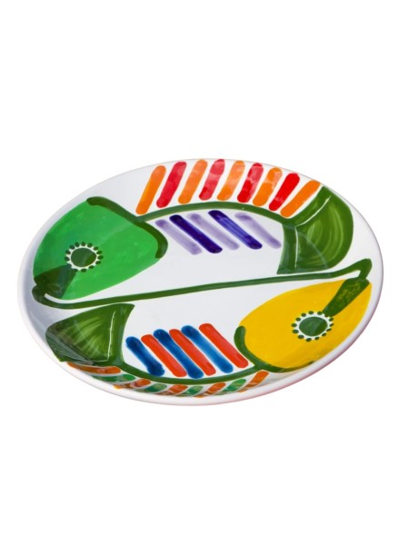 Piatto artigianale ovale Filicudi OVFI Ceramiche siciliane de simone