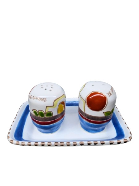 Handmade ceramic Salt Pepper Shakers Dammusi De Simone Pottery