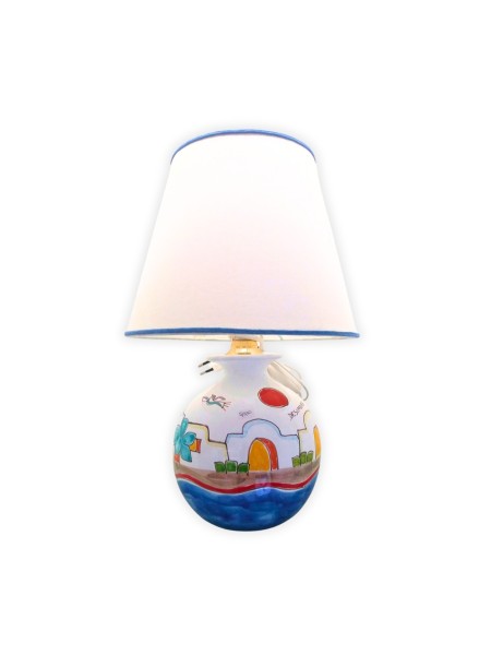 Base per lampada dipinta a mano Dammusi Ceramiche siciliane De Simone