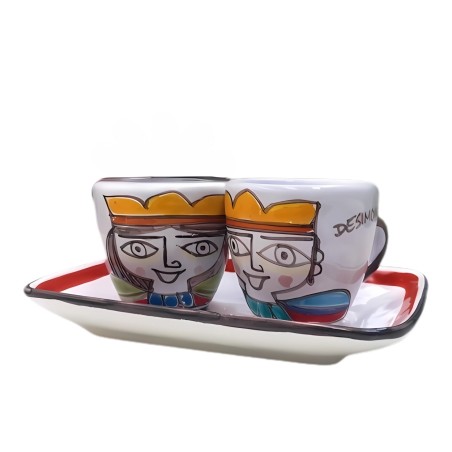Set Tazzine caffè con Vassoio Folk TT56FK