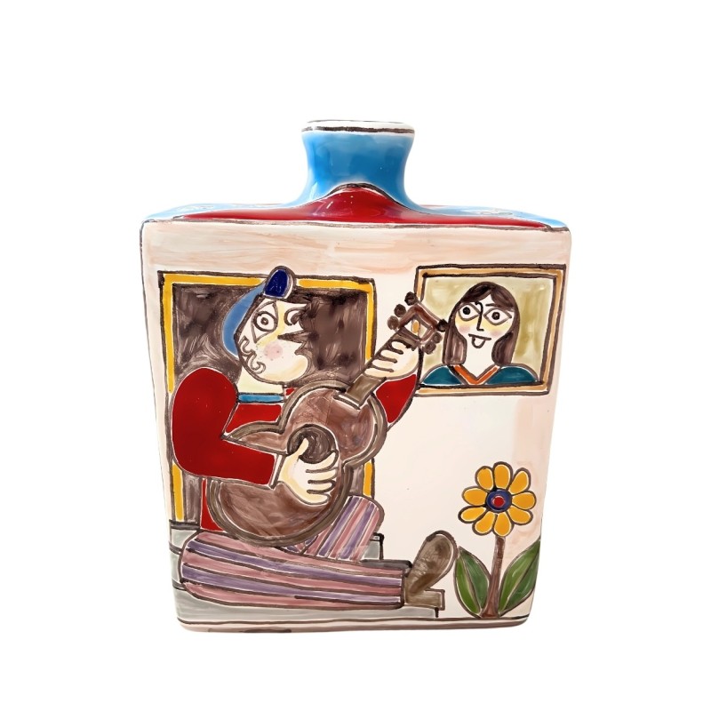 Sicilian ceramic Bottle DS Love Serenade BT613DS-3 de simone pottery