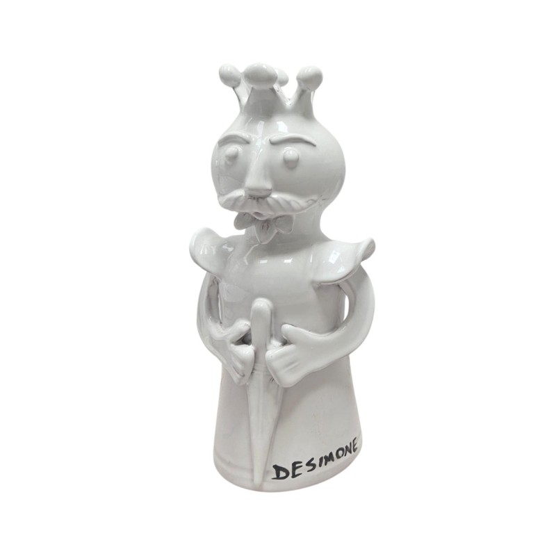 Statua bianca Re ceramiche de simone PL259