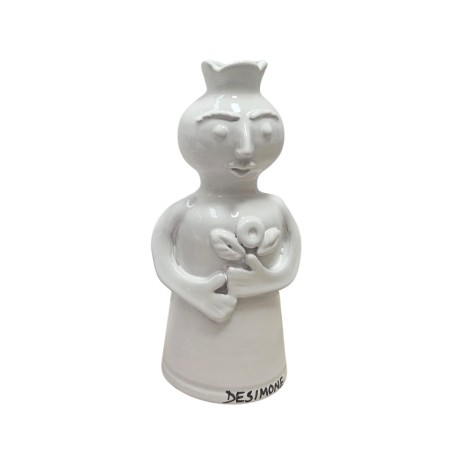 Queen white statue PL255BN Desimone pottery