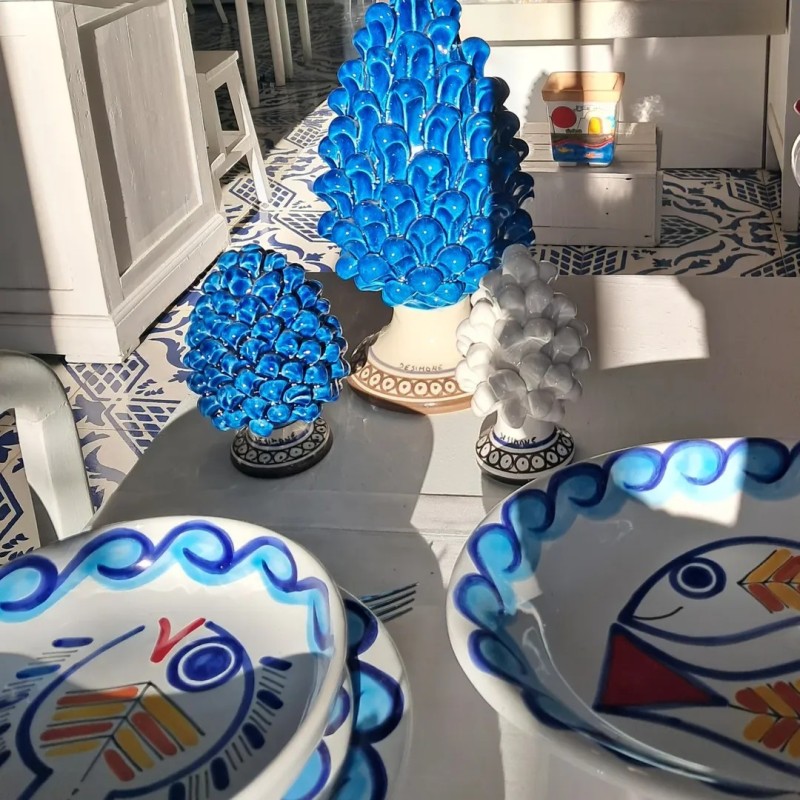 Piatto tondo Levante Scirocco Ceramiche De Simone