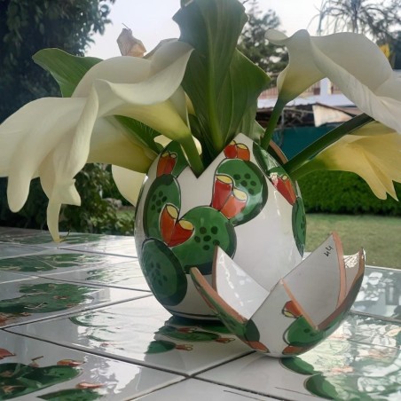 Egg box Prickly Pears Folk de simone pottery