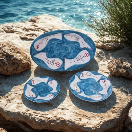 Piatto ovale ceramiche artigianali siciliane De Simone Itaca OVIT