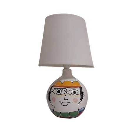 Handpainted lamp base King Ceramiche De Simone sicilian pottery