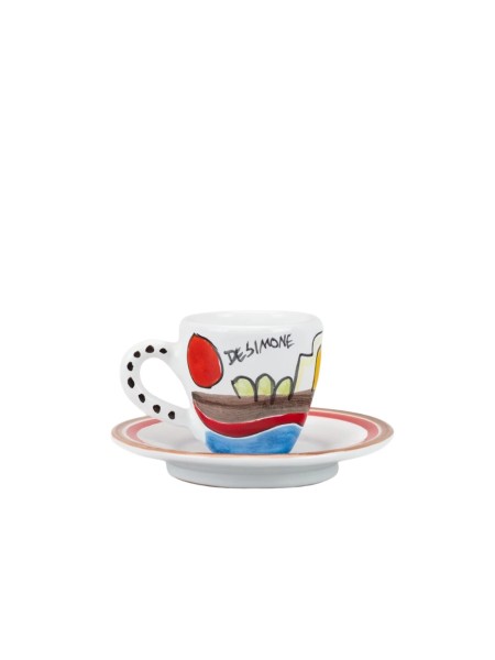 Tazzina da caffè Piattino Dammusi ceramiche de simone TZZ56DA