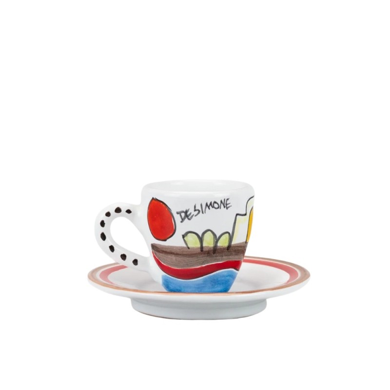 Tazzina da caffè Piattino Dammusi ceramiche de simone TZZ56DA