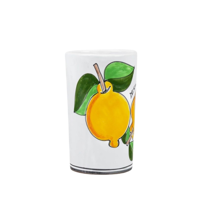 Portabottiglia o utensili Folk Limoni Ceramiche siciliane artigianali de simone