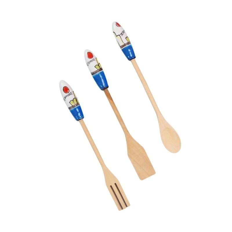 Handmade ceramic Kitchen utensils set Dammusi De Simone sicilian Pottery