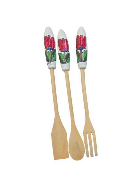 Set utensili da cucina Folk Tulipano Ceramiche De Simone
