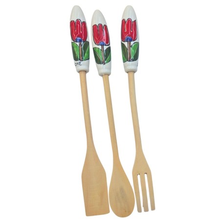 Set utensili da cucina Folk Tulipano Ceramiche De Simone