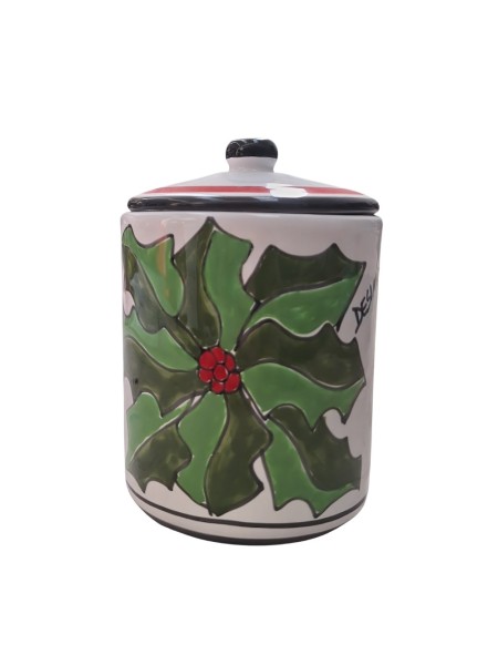 Contenitore con coperchio artigianale Agrifoglio ceramiche de simone