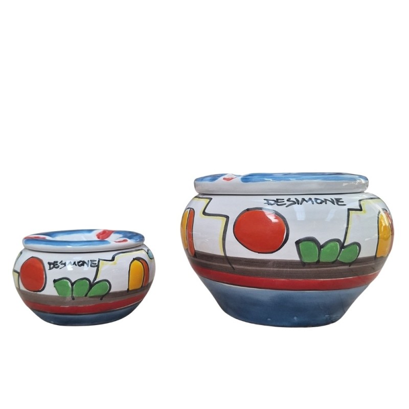 Sicilian Handmade ceramic Windproof Ashtray Dammusi de simone pottery