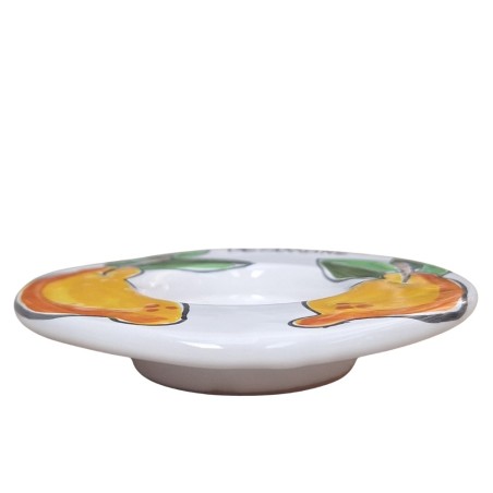 Handmade Round tealight candle holder Lemons Ceramiche De Simone