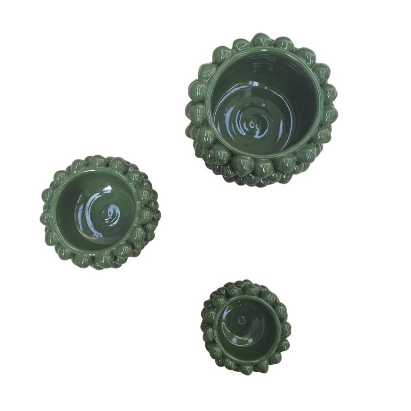 Cachepot pigna artigianale verde Ceramiche De Simone