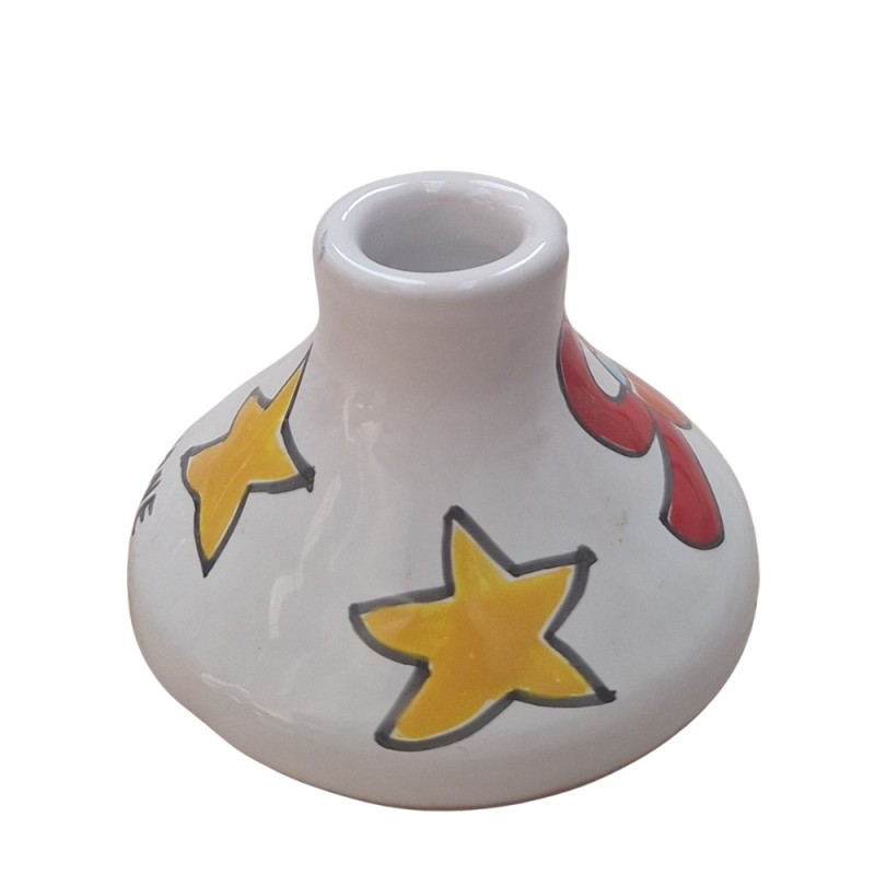 Porta candela lunga Folk natale Ceramiche De Simone