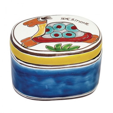 Scatola ovale Folk Tartaruga SC226FK