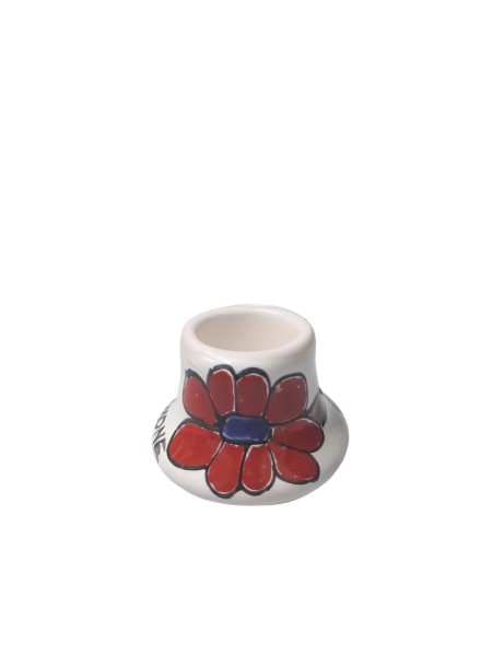 Porta candela lunga tondo Folk Margherita Ceramiche De Simone