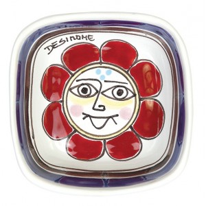 Ashtray Folk sun de simone pottery PC302FFK-1
