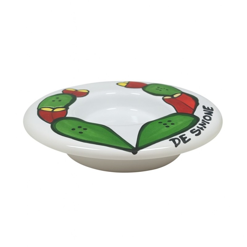 Handmade Round tealight candle holder Prickly Pear Ceramiche De Simone