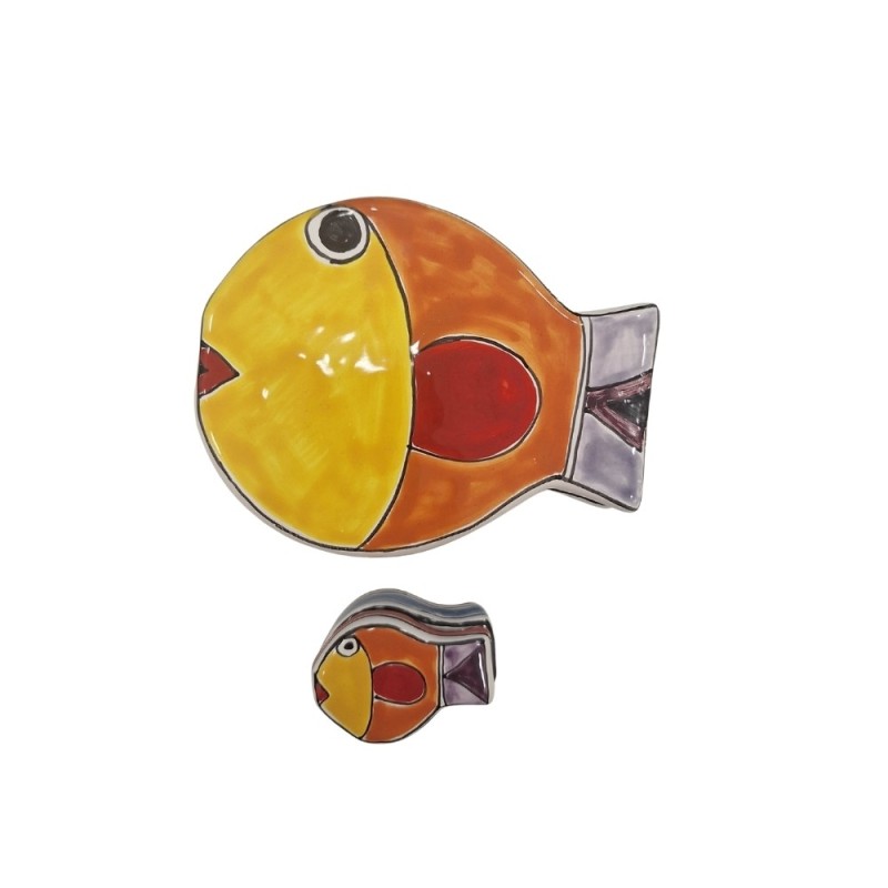 Handmade Ceramic Fish Box Folk SC232FK De Simone Pottery