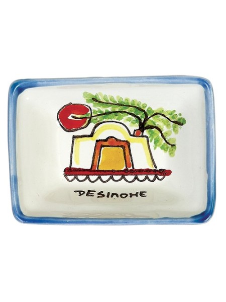 Posacenere Folk simil Dammusi Ceramiche De Simone PC756FK-1