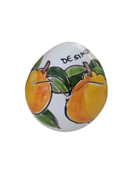 Uovo pasqua artigianale Limoni ceramiche de simone