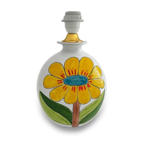 Handpainted lamp base Daisy Ceramiche De Simone sicilian pottery