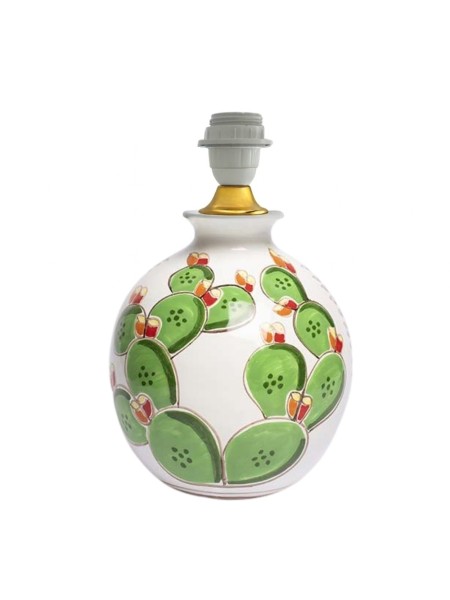 Handpainted lamp base Prickly Pears Ceramiche De Simone sicilian pottery