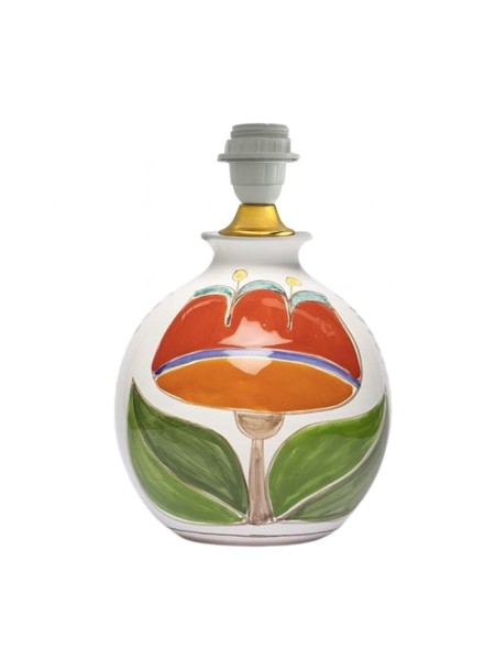 Handpainted lamp base Tulip Ceramiche De Simone sicilian pottery