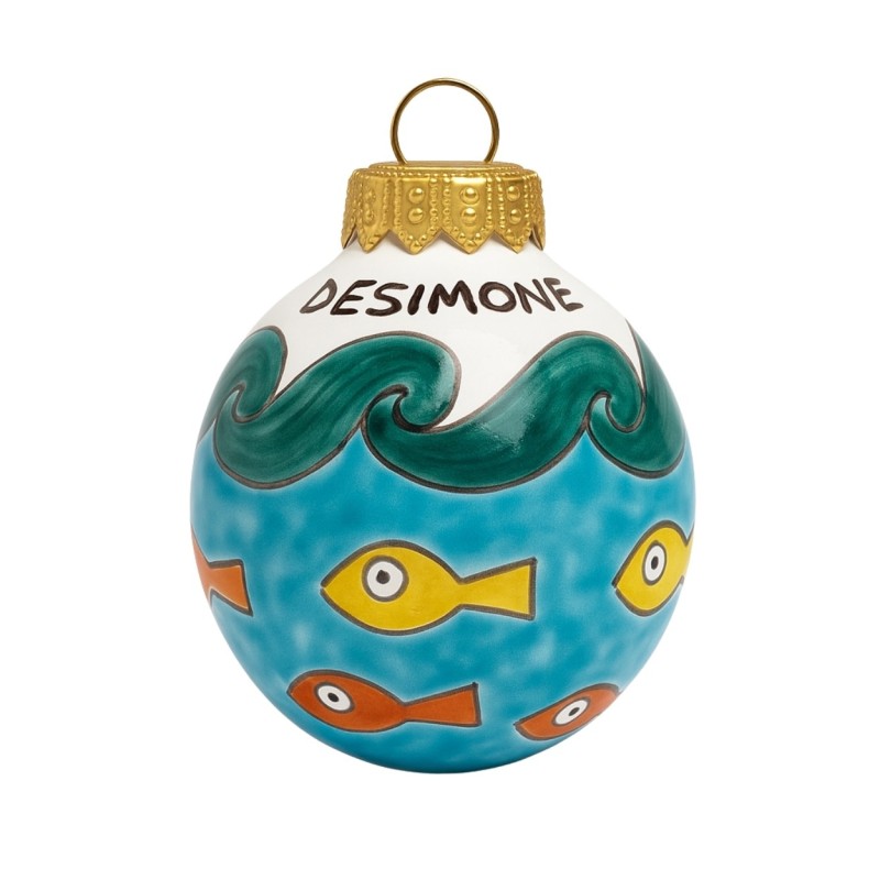 Palla di Natale artigianale Gadir Ceramiche De Simone