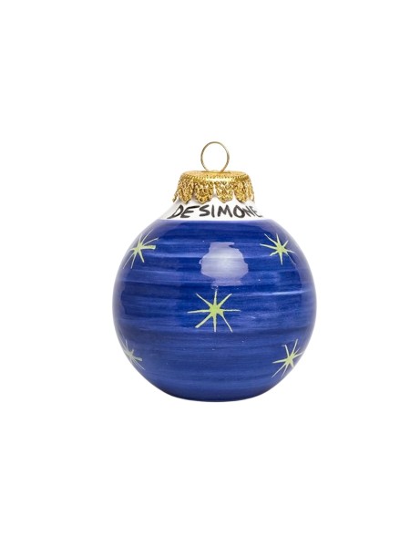 Handmade Christmas Bauble Abstract Ceramiche De Simone Pottery