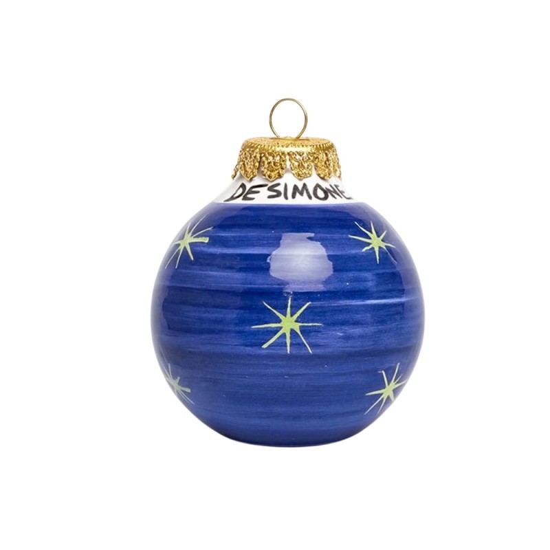 Handmade Christmas Bauble Abstract Ceramiche De Simone Pottery