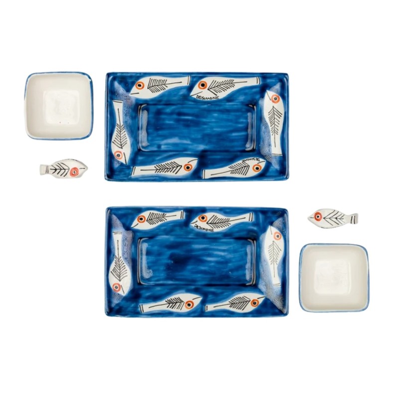 Set sushi ceramica artigianale siciliane De Simone Itaca