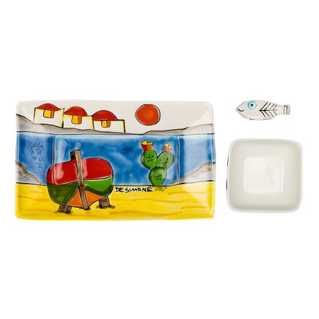 Set sushi ceramica artigianale siciliane Dammusi Elaborato De Simone