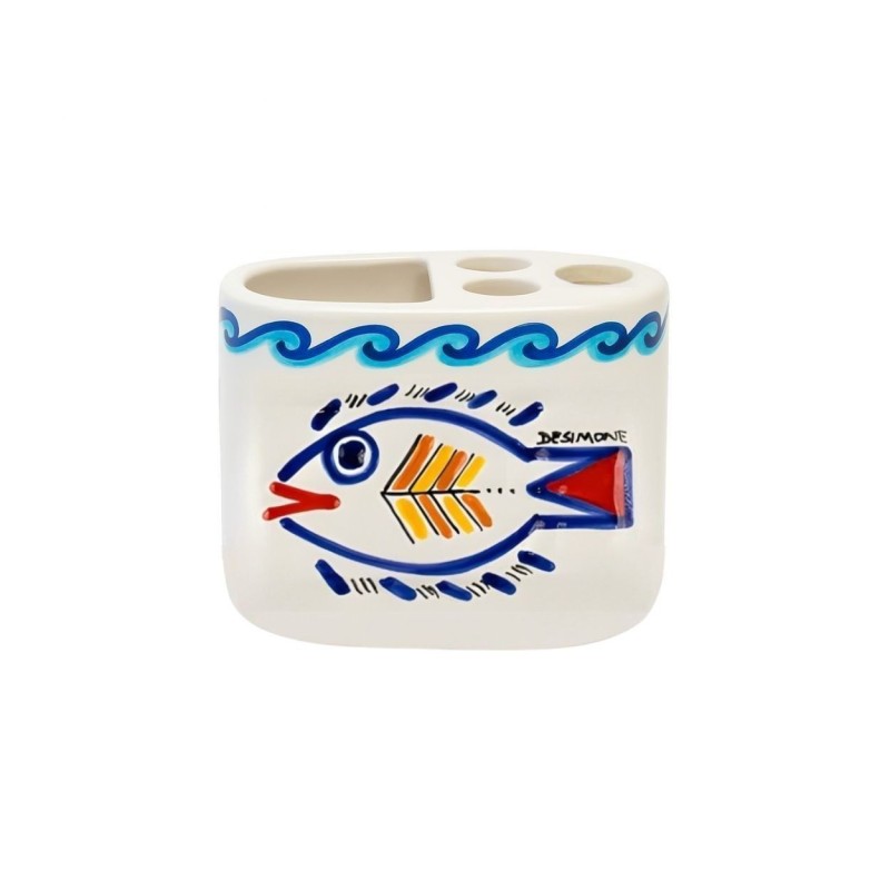 Portaspazzolini artigianale ceramiche siciliane de simone Levante
