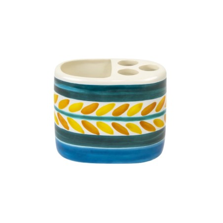 Handmade ceramic sicilian Toothbrush Holder de simone pottery Segesta