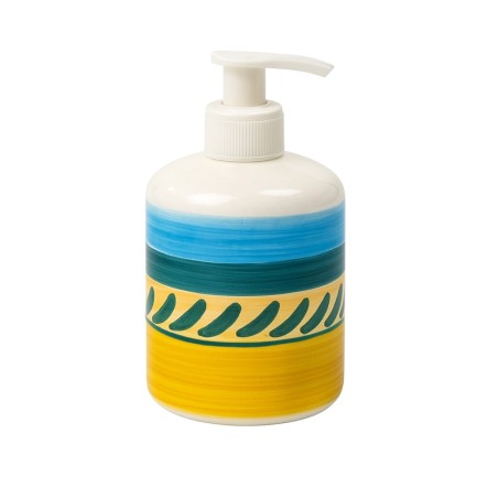 Ceramic soap dispenser Naxos De Simone handmade sicilian pottery